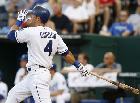 Alex Gordon has been ramping up his power over the last 2 seasons - with 72 XBH in 2011 and 70 XBH in 2012.  Noted for being more of a Doubles hitter, Gordon has clubbed HRs in 2 straight games.  The 29 Year Old has a 3 Slash Line of .311/.336/.836 with 5 HRs and 23 RBI out of the Leadoff Spot so far this campaign.  The Man has also crossed home plate 22 times in just 30 Games Played