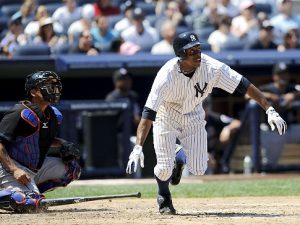 Granderson has the perfect swing for the short porch at Yankee Stadium in NY