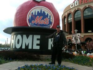this is a replica of the big HR apple that comes out of the CF bleachers when the New York hits a HR.