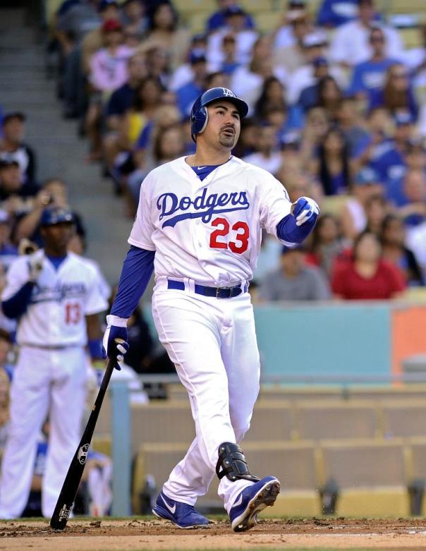 Adrian Gonzalez may not blasting the ball with the same kind of power he did in his San Diego says, but he should still be considered a 'professional hitman' and dangerous.  #23 has done the number justice (formerly worn by Dodger NL MVP Kirk Gibson) with a .297/.344/.805 Slash Line - with 17 HRs, 28 - 2B and 81 RBI.  He is right in the middle of a Left - Right, Left - Right powerhouse foursome atop the lineup with Crawford, Puig, he and then Ramirez behind him.