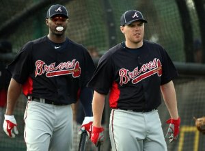 Freddie Freeman and Jason Heyward are the future of this team. Having said that, Freeman has displayed a little bit more consistency in his play to start their Careers. In 1908 AB so far (about 3 full years), Freeman has a 3 Slash Line of .285/.355/.466 with 68 HRs and 280 RBI. 2013 saw him make his 1st ALL - Star Game, and finish 5th in NL MVP Voting by going .319/.396/.501 - with 23 HRs and 109 RBI despite missing 15 games.