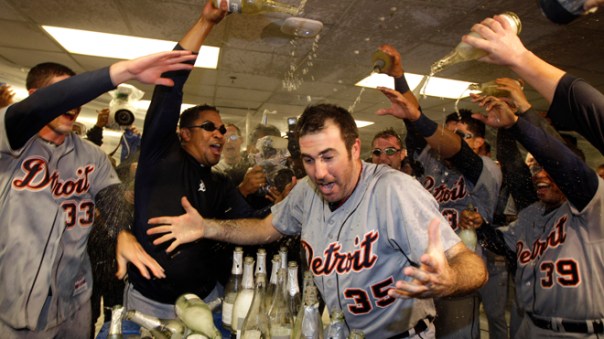 APTOPIX ALDS Tigers Athletics Baseball