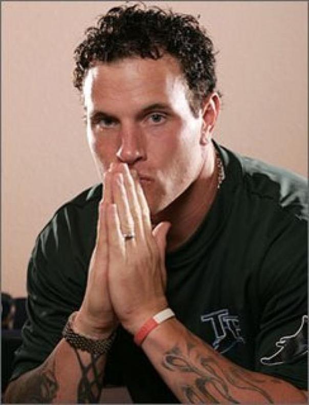Josh Hamilton from a much younger time in his life.  He fought off his drug addiction in his early 20's, to become one of the best players in the game from 2008 - 2012.  Following a recent list of injuries and personal battles, he has suffered a relapse in his addiction.  Hamilton met with the MLB yesterday in New York, and has reportedly admitted to at least using cocaine.  