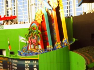 The HR contraption that is the CF wall in MIA