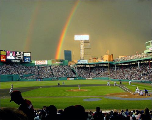 One of several different shots of the Fenway "Double Rainbow"