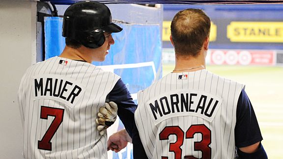 If Morneau struggles in the 2013 year, Mauer may end up being Morneau's 1B replacement going forward. It is tough to imagine the Twins competing at all without years similar to the back of their bubblegum cards by both players.