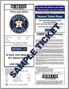 a    astros ticket