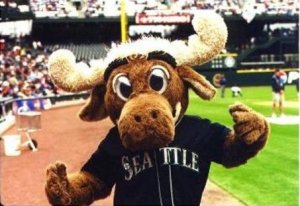 The Mariner Moose used to do weird act like the Napolean Dynamite dance and hang on the roof before a broken ankle on the outfield fence at Safeco stopped the risk taking