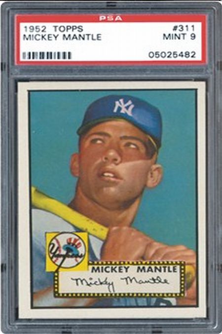 With a PSA grade of 9 (mint), The Mick’s card has a market value of an astounding $385,000. Got any lying around?