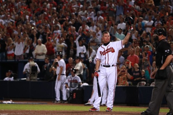 Chipper had a lifetime slash line of .303/.401/.529 with 2726 Hits and 468 HRs. He played the game the way it was supposed to be played, with class and all out effort.