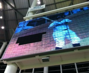 The broken Miami Marlins scoreboard was another casualty caused by one of Stanton’s HRs. This was from a 462 ft Grand Slam off Jamie Moyer that came off Stanton’s bat at a ridiculous 122.4 MPH. This was the fastest a HR ball has ever been recorded coming off a bat.