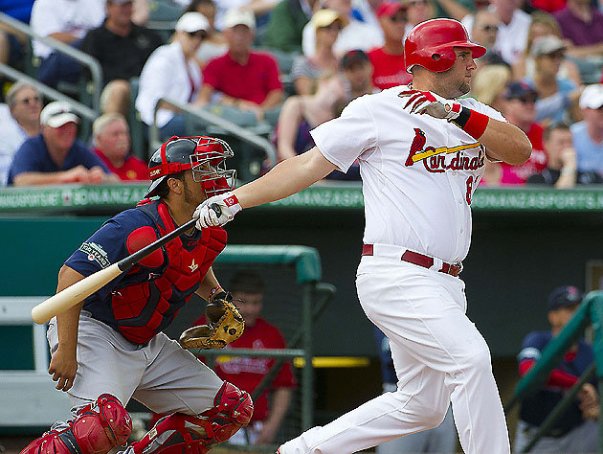 Matt Adams is absolutely crushing the ball in his 21 AB during the young 2013 season. He has clubbed 3 HRs - driven in 8 RBI - while posting a 3 Slash Line of .524/.564/1.613. Will the organization be able to find room for he or even Oscar Taveras for that matter?