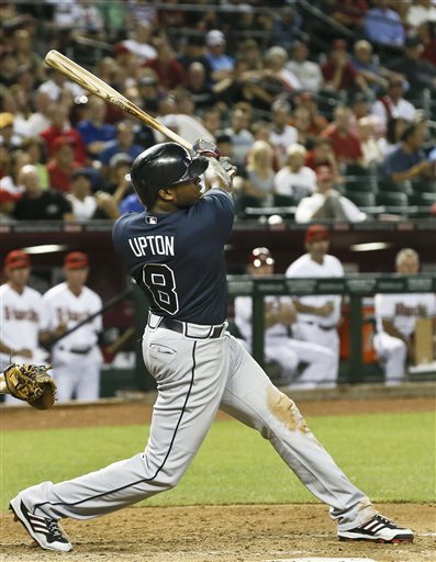 Upton is Slashing .361/.454/1.176 in the lat 21 games - spanning 28 days - with 8 HRs and 17 RBI. He has slowed down a little in the last few weeks - however he carried the club offensively in the 18 wins out of 20 games stretch. Upton also clubbed 12 HRs and 19 RBI for April. A month where they sprinted 12 -1 out of the starting blocks.