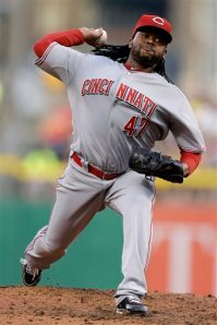 Cincinnati Reds starting pitcher Johnny Cueto was one of the four players who owned baseball on May 31, 2013. (AP Photo/Gene J. Puskar)