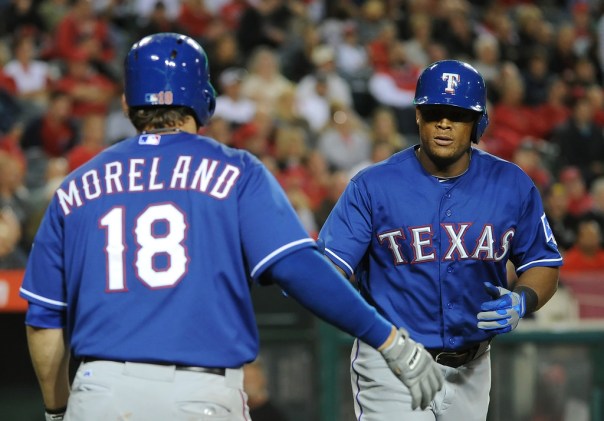 Adrian Beltre has really started to heat up - having hit for HRs in 3 out of the last 4 games and driving 9 RBI in his last 8, with a .387 BA.  Moreland has hit 3 HRs in his last 2 Games - and has clubbed 6 Taters in his last 9 contests.  Both men are tied with teammate Nelson Cruz for the club lead at 9 (good to be tied for 5th In the American League)