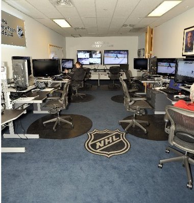 when there is a goal in question in any of the 30 NHL Arenas, the calls go to this center - where a team of league officials dissect the play from as many camera angles as they could ascertain. Not only has it worked pretty darn good - the referees are not subjected to missing obvious calls like Angel Hernandez did yesterday