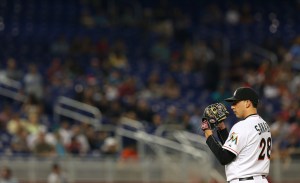 UPDATE: Sunday, Sanabia was placed on the 15-day disabled list with a groin injury. 