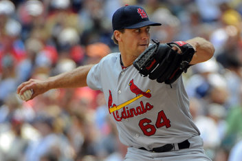 Trevor Rosenthal, 22, was called up mid-season in 2012 and made his major league debut against the Milwaukee Brewers on July 18th. By season's end, he had appeared in 19 games. He posted an ERA of 2.78 and had a high strikeout total of 25 in just 22.2 Innings Pitched. Rosenthal has a high velocity fastball that allows him to be very effective out of the bullpen late in games.