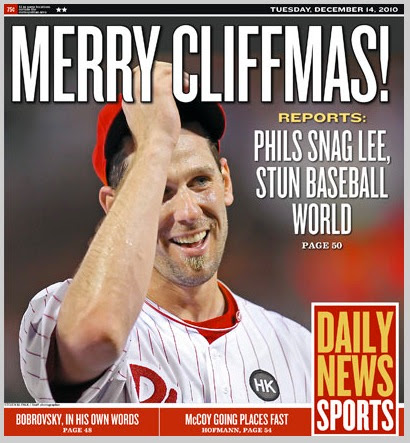 Cliff Lee stunned the world with his return to Philadelphia for the 2011 year - after he was favored to end up in New York or Texas.  It was a deal that would cost the club 5 YRs/$124 MIL.