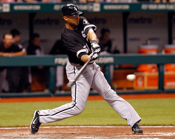 Alex Rios is one option that the Rangers could go with to meet the need of a right-handed bat in their lineup. He has a .272 average and a .752 OPS in 397 at-bats for the White Sox this season to include hitting 12 HRs and having 49 RBIs. The right-handed outfielder is also very adept at stealing bases, as he has already stolen 22 bases while being caught just six times. He also play good defense in the outfield as well with only committing three errors. Rios is a right-hander, but he excels in facing left-handers with a .296 batting average and an OPS of .829.