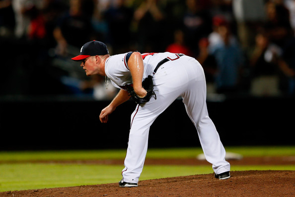 Craig Kimbrel is one of the best young closers in baseball. He has saved 27 games this season for the Braves and with only three blown saves. The hard-throwing righty has a 1.49 ERA with 57 strikeouts and 13 walks in 36.1 innings pitched. He has a WHIP of 0.99 and 14.1 SO/9. The opposition is just hitting .181 against him, and he is holding right-handed batters to a .140 average. He is holding opposing teams an average of just .129 when runners are in scoring position. They fare a little better with runners on and two outs with a .176 average.