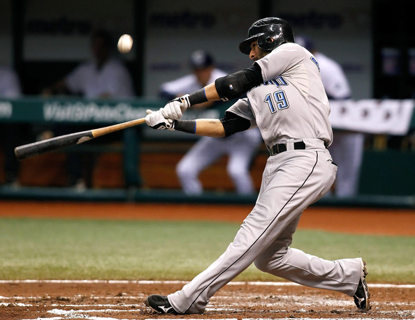 Jose  Bautista is one the best best Home Run hitters in baseball, but this season he has only hit 20 so far. He can definitely go on a tear, and hit them at a very high rate. For the 2010 and 2011 season he hit a combined 97 HRs. He will need a big second half of the season for the Blue jays to remain in contention in the finals months of the baseball season. 