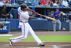 The Braves acquired a very talented outfielder in  Justin Upton just before the 2013 season. He started off the season, but has cooled off recently. He has a .258/.354/.812 triple-slash with 16 HRs and 46 RBIs in 341 at-bats. The one area of concern for him is that he has struck out 102 times already this season. 