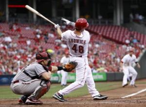 Ryan Ludwick has missed all of 2013 due to a shoulder injury that happened on Opening Day. Ludwick was trying to advance on a passed ball and dove in head first at third. The slide was awkward and he ended up being taken off the field. He has yet to return for the Reds.