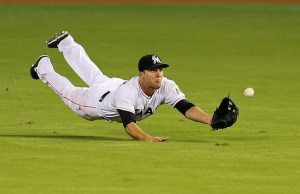 Jake Marisnick plays tremendous defense out in center field.