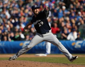 Jim Henderson has done a remarkable job closing games for the Brewers this season. He has saved 14 games to include a 1.99 ERA and a WHIP of 1.10 with 47 strikeouts in 40.2 innings pitched. The left-hander is holding the opposition to a .192 average and righties are barely hitting their own weight with a .161 batting average. He is extremely tough with two outs and runners in scoring position with teams only hitting .143.