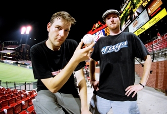 This Canadian brother tandem still made it to 30 MLB Parks in 28 days. Ironically, Chuck Booth was in attendance for the game they viewed in SKYDOME.