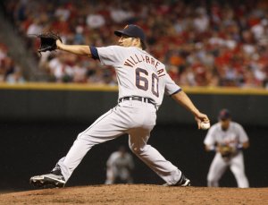 Villarreal has struggled so far in 2013, but in 2012 out of the pen for the Tigers he had a 2.63 ERA in 50 games. He had 66 Ks in 54.2 IP.
