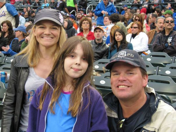 Actress/Producer/Songwriter/Reporter LorI Martini, Haley Smilow with Chuck Booth at Citi Field. May.06/2012.