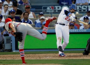 Adrian Gonzalez has only hit about a tater for every 7 games played as a Dodger, and you can bet he will be pitched around more this campaign without the backing of Hanley Ramirez.