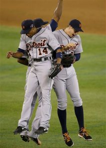 Andy Dirks, Austin Jackson, Torii Hunter
