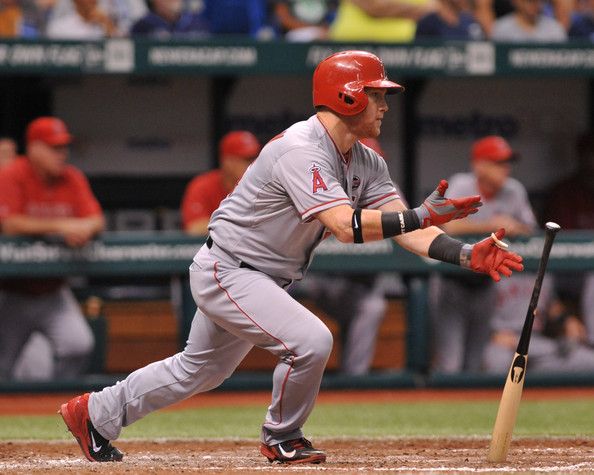 With the club trading away Peter Bourjos, Mark Trumbo and Randal Gruchuck, arguably the 3 of their top 5 guys on the depth chart, it will be up to Calhoun to bail out the LA club in the OF.  The 25 Year Old did smack 8 HRs and drive in 32 RBI in just 195 AB for this past season (.808 OPS). He is listed as the #3 OF for the team behind Trout and Hamilton.