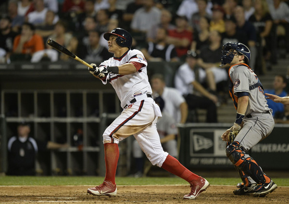 Avisail Garcia made his Major League Debut during the 2012 year. The man hit for a 3 Slash Line of (.319/.373/.692) in 47 AB and played a role in the Tigers World Series Berth of 2012 . Garcia had 5 Hits and 3 RBI during 11 AB in the 2012 ALCS versus the New York Yankees. He will be part of the White Sox's plan for a number of seasons going forward. The 23 Year Old hit .303/.327/.447 with 5 HRs and 21 RBI in 161 AB for the Pale Hose last year. This season he had 2 HRs and 4 RBI through 8 games - before tearing his labrum diving for a baseball in the Outfield