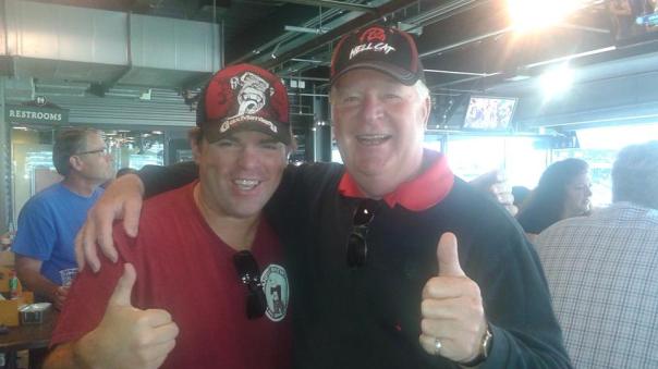 My Dad Tommy Booth and I at the ballyard on Fathers Day at Safeco Field