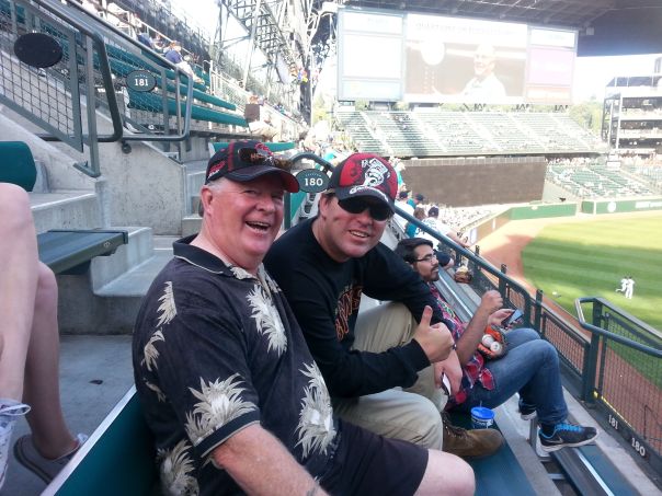 Dad and I on Saturday the 20th of June, night before Father's Day..