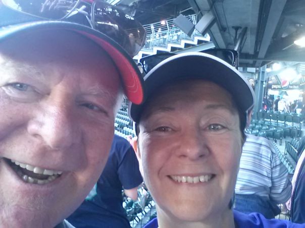 My Dad and Girlfriend Tina taking a selfie at the Hit it Here Cafe Sunday..